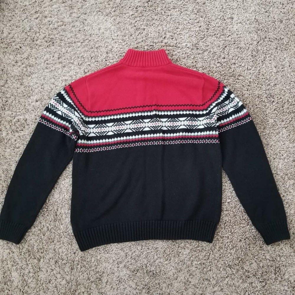 Chaps Pullover Sweater Button Mock Neck - image 4